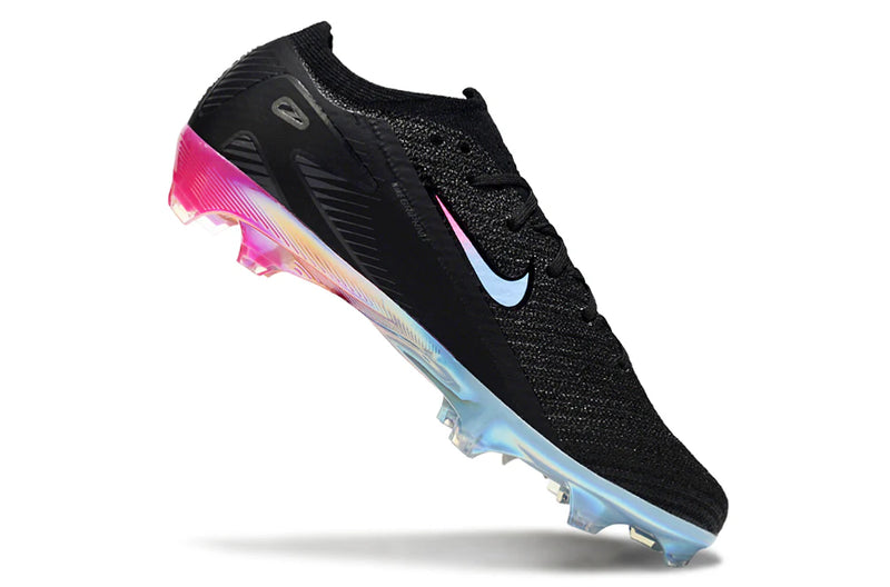 Chuteira Campo Nike Air Zoom Mercurial Vapor 16 Elite FG Preta/Rosa/Azul