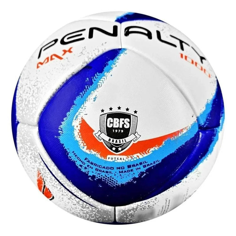 Bola de Futebol Futsal Penalty Max 1000 XXII - Branco+Azul