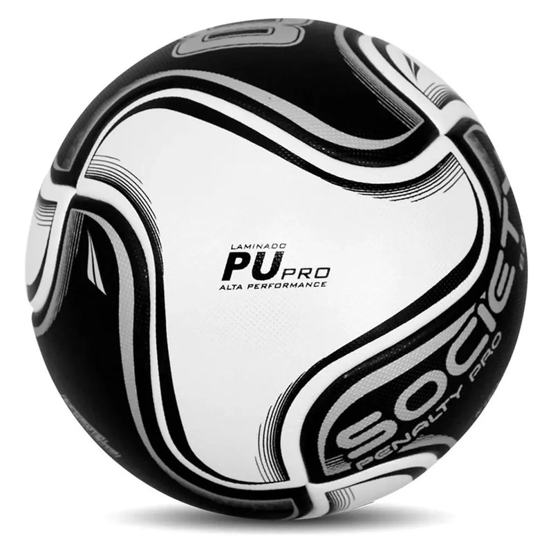 Bola de Futebol Society Penalty 8 Pro XXIV - Branco+Preto
