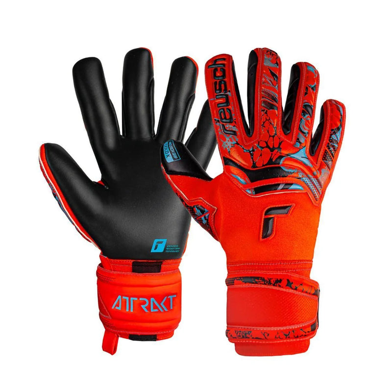 Luva de Goleiro Reusch Attrakt Gold X - Laranja