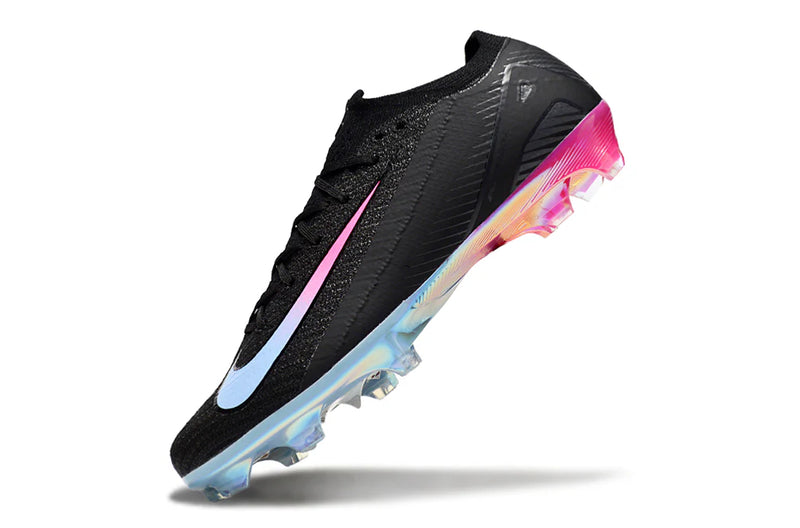 Chuteira Campo Nike Air Zoom Mercurial Vapor 16 Elite FG Preta/Rosa/Azul