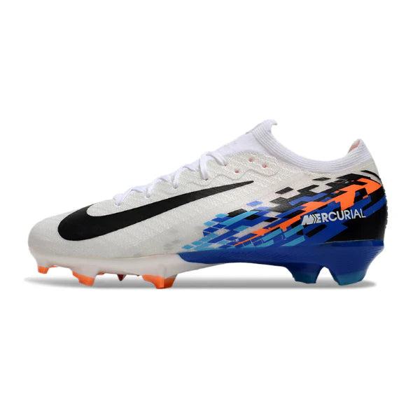 Chuteira Campo Nike Air Zoom Mercurial Vapor 16 Elite FG Branca\Azul\Laranja