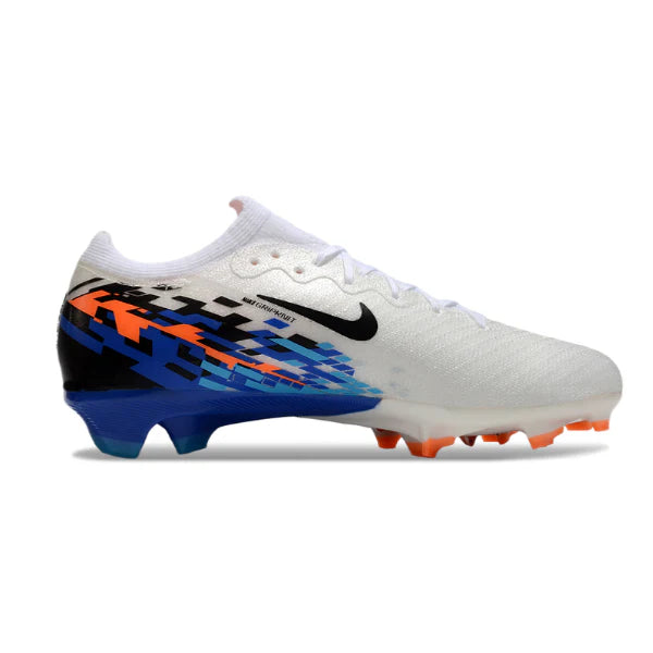 Chuteira Campo Nike Air Zoom Mercurial Vapor 16 Elite FG Branca\Azul\Laranja