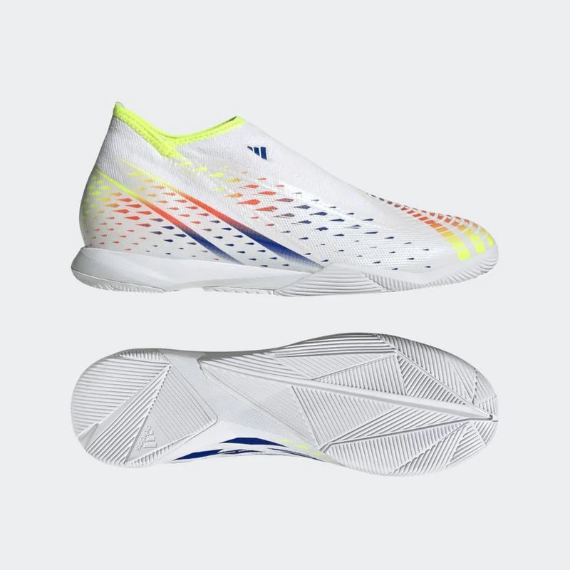 Chuteira Sem Cadarços Predator Edge.3 Futsal - Adidas HR1894 - Branco