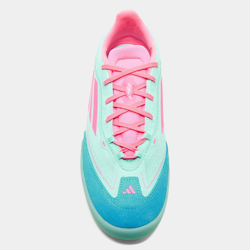 Chuteira Futsal Adidas F50 Freestyle Messi - Azul+Rosa