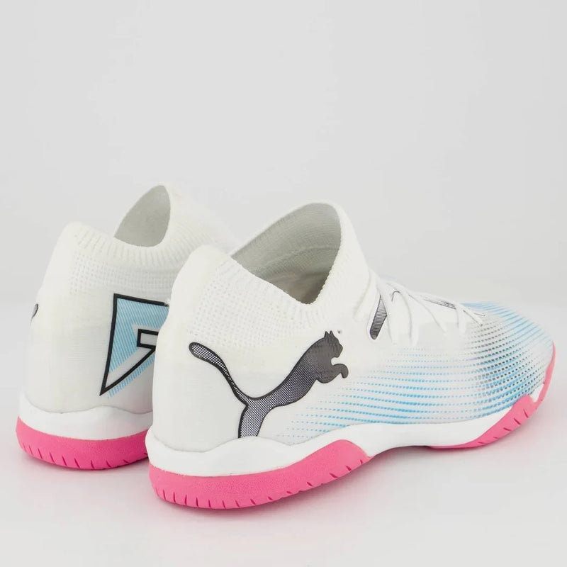 Chuteira Puma Future 7 Match IT BDP Futsal Branca e Rosa - Branco