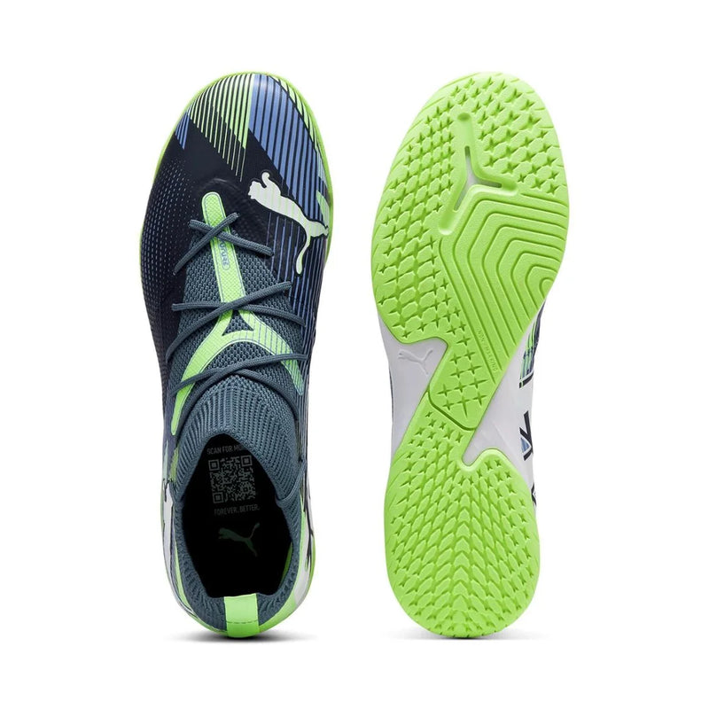 Chuteira Futsal Puma Future 7 Match - Cinza-Verde