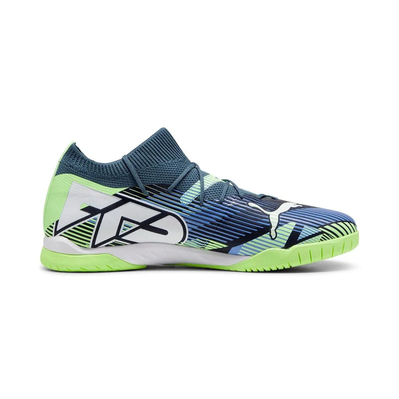 Chuteira Futsal Puma Future 7 Match - Cinza-Verde