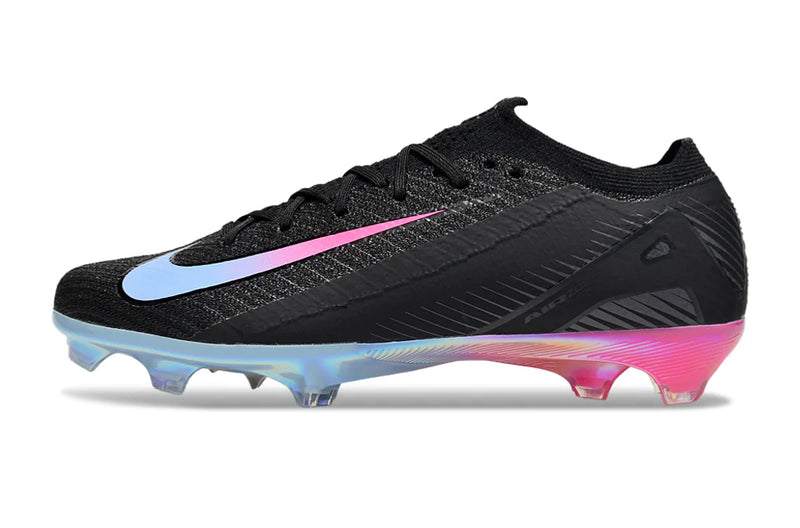 Chuteira Campo Nike Air Zoom Mercurial Vapor 16 Elite FG Preta/Rosa/Azul