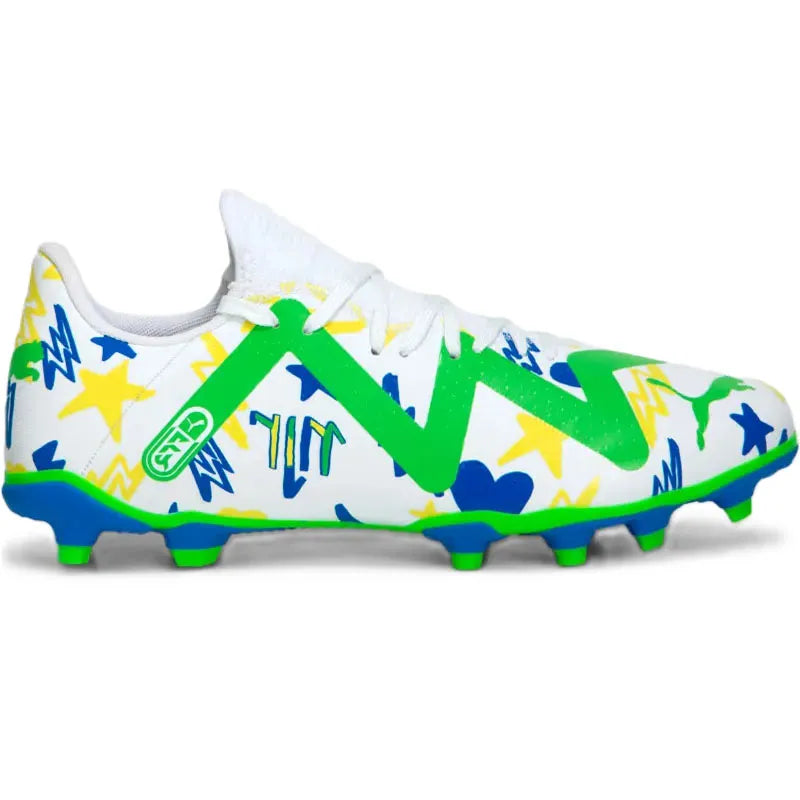 Chuteira Puma Future Play Neymar Jr FG Branca Campo Masculina