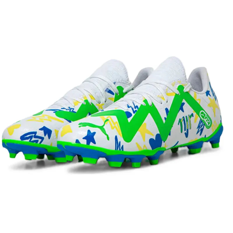 Chuteira Puma Future Play Neymar Jr FG Branca Campo Masculina