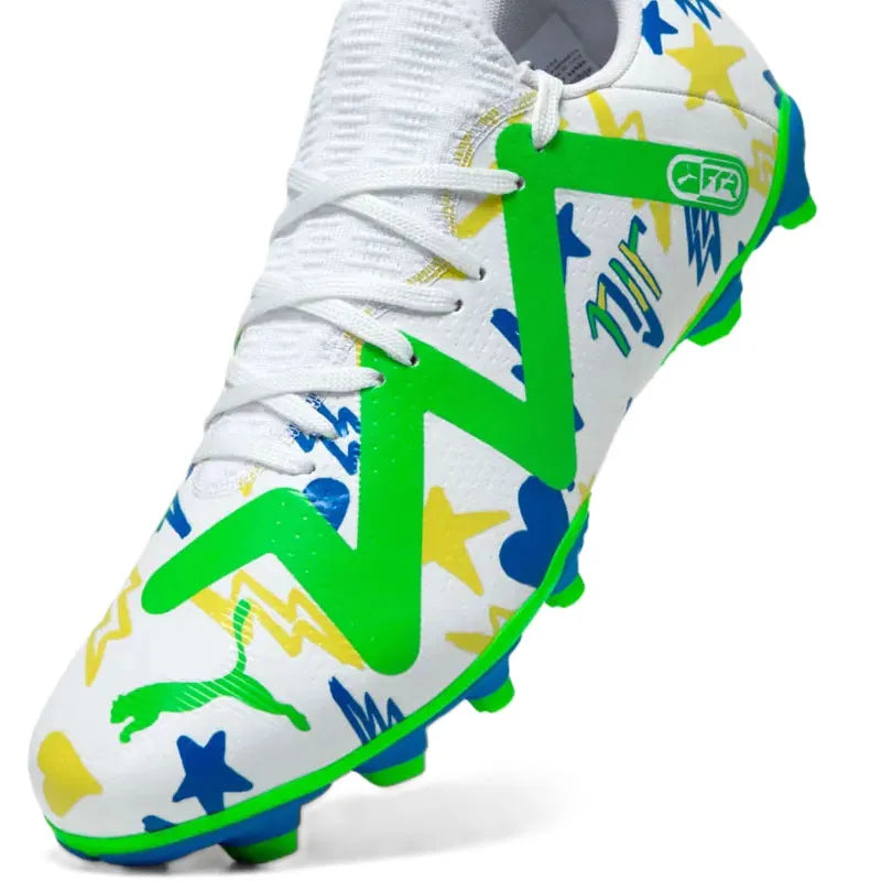 Chuteira Puma Future Play Neymar Jr FG Branca Campo Masculina