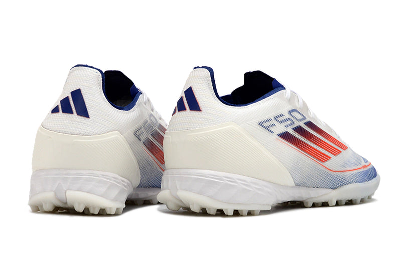 Chuteira Adidas X F50 Elite Society - Branco/Azul/laranja
